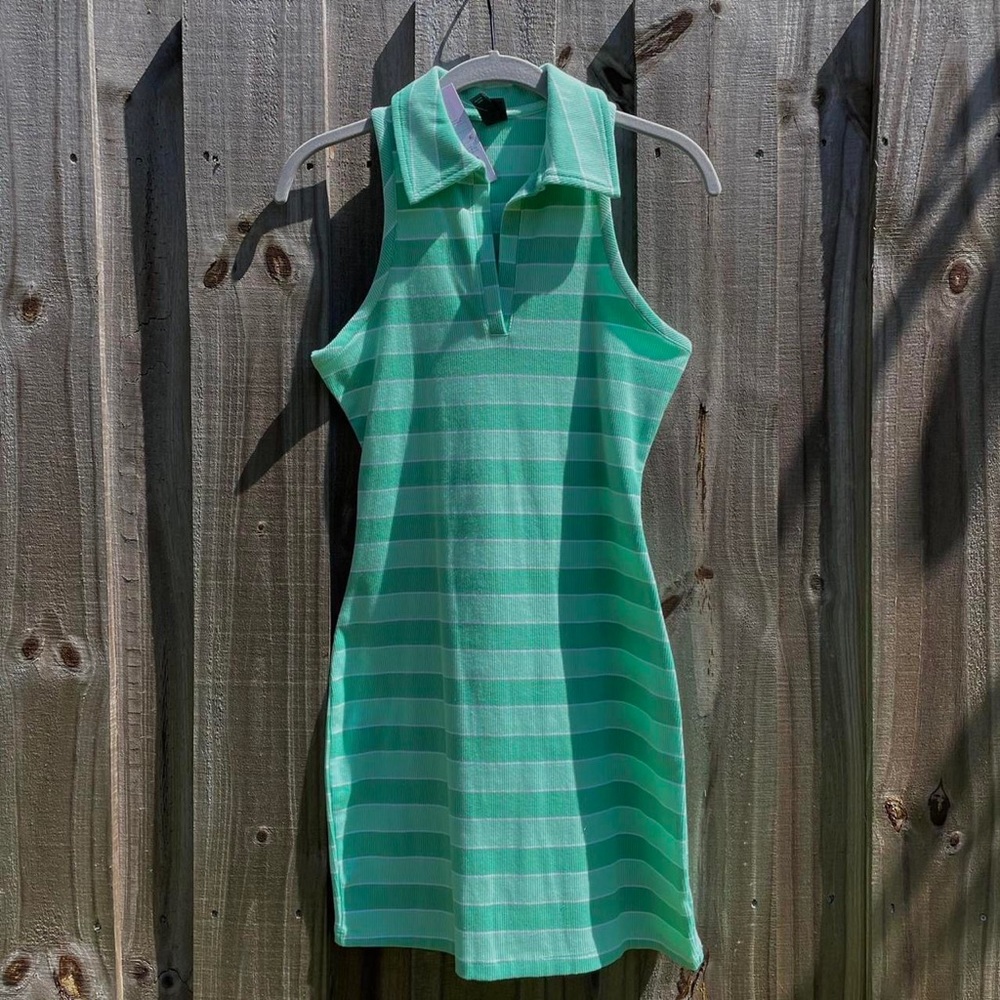 Mint Collar Bodycon Dress